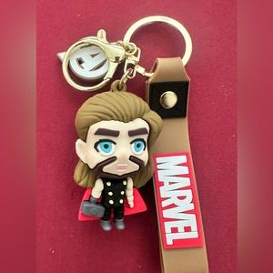 Superhero Thor marvel 3D keychain with belt clip and wrist handle